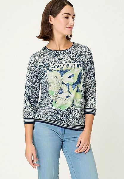 Olsen T-Shirt Shirt mit Panneaux-Print und Folien-Details günstig online kaufen