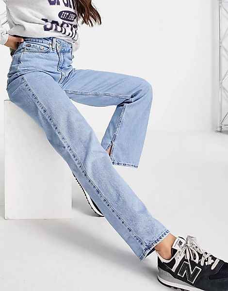 Weekday – Avery – Jeans aus Bio-Baumwolle mit mittelhohem Bund und geradem günstig online kaufen