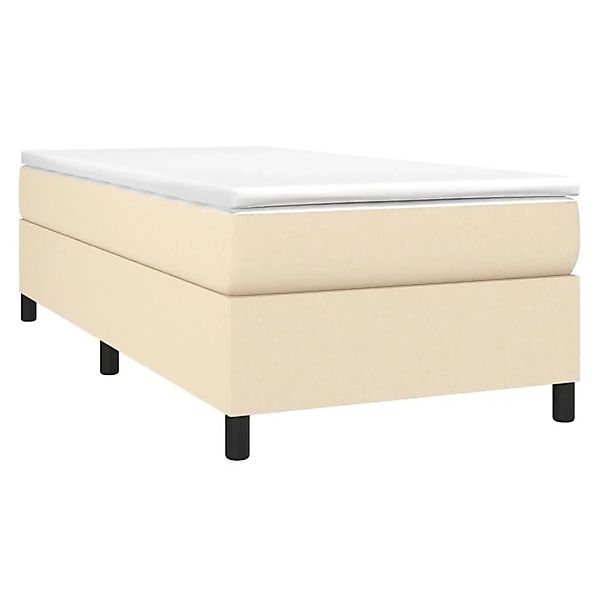 vidaXL Boxspringbett mit Matratze Creme 90x200 cm Stoff 3144396 günstig online kaufen