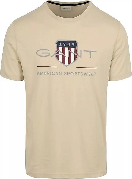 Gant T-shirt Logo Ecru - Größe XL günstig online kaufen