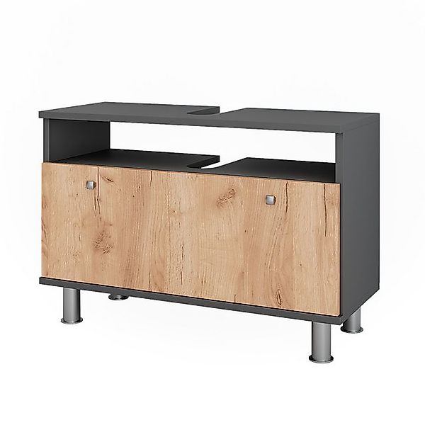 Vicco Waschbeckenunterschrank Fynn Anthrazit/Goldkraft Eiche 80 x 54 cm mit günstig online kaufen