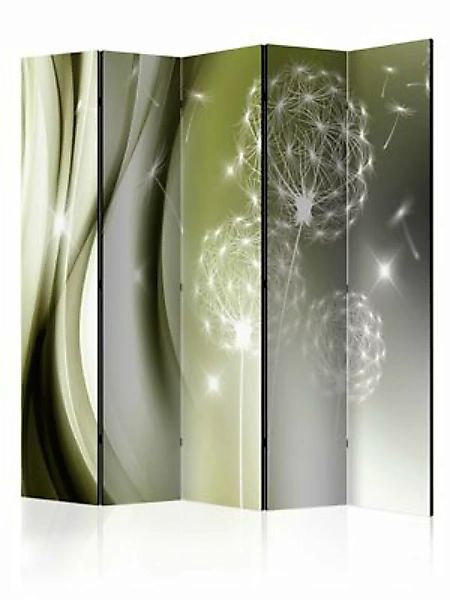 artgeist Paravent Green Gentleness II [Room Dividers] grün/weiß Gr. 225 x 1 günstig online kaufen