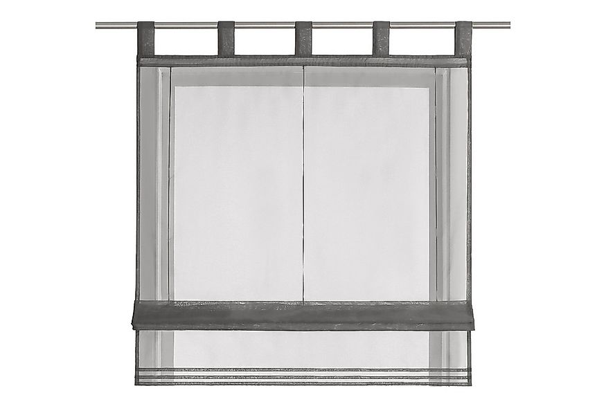 Joyswahl Raffrollo, mit Schlaufen, Küche Modern Voile Uni Schlaufenrollo günstig online kaufen