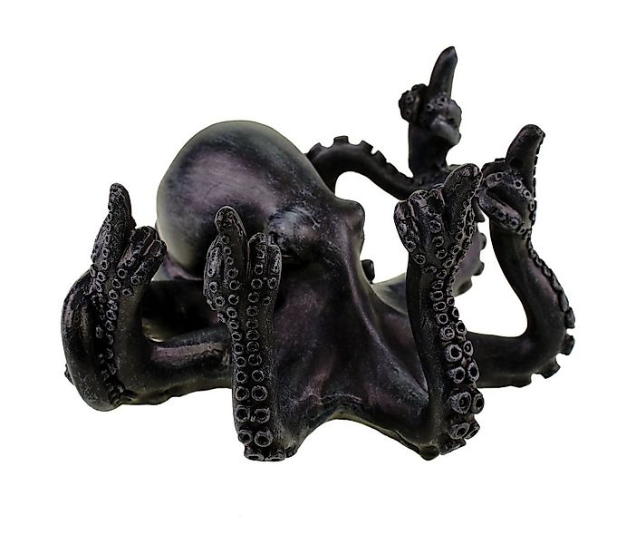 Kremers Schatzkiste Dekofigur Oktopus Figur Mittelfinger Dunkelgrau 15cm Kr günstig online kaufen