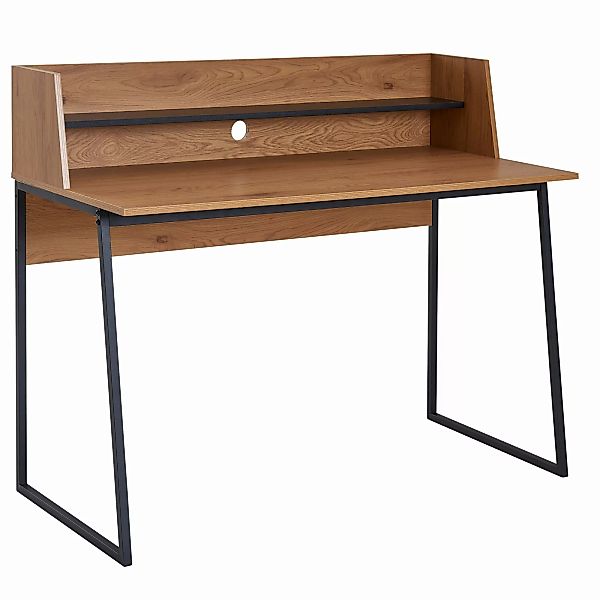 Schreibtisch Eiche / Schwarz 120x61,5x100 cm Bürotisch Modern | Laptoptisch günstig online kaufen
