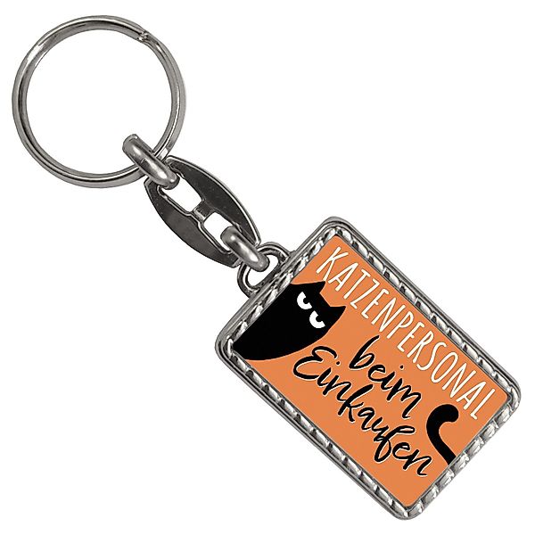 speecheese Schlüsselanhänger Katze Schlüsselanhänger mit Bordüre günstig online kaufen