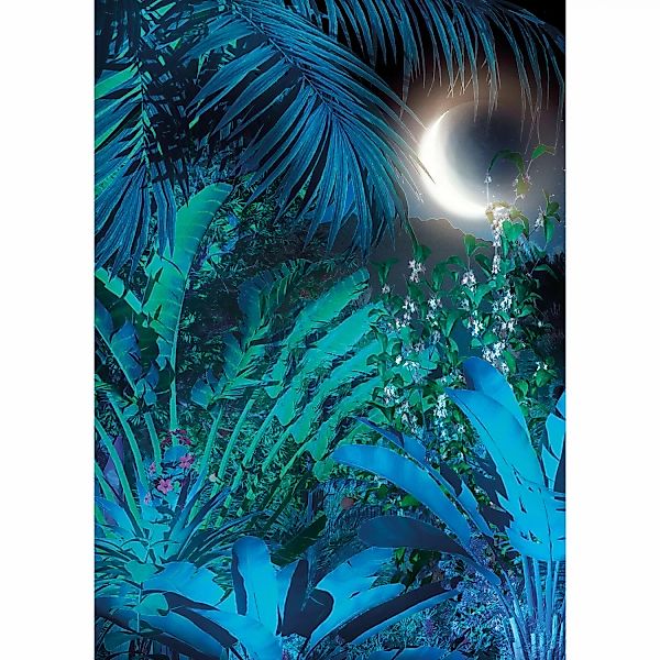 Sanders & Sanders Fototapete Blätter Blau 200 x 280 cm 611837 günstig online kaufen