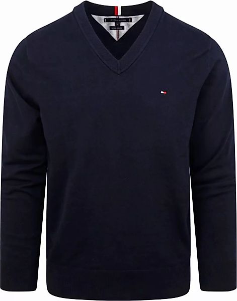 Tommy Hilfiger Pullover V-Ausschnitt Navy - Größe XL günstig online kaufen