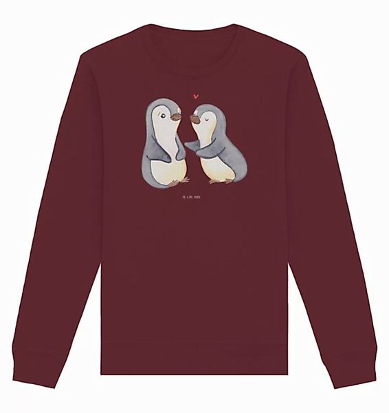 Mr. & Mrs. Panda Longpullover Größe L Pinguine trösten - Burgundy - Geschen günstig online kaufen