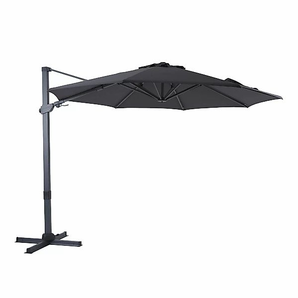 AXI Ampelschirm Ø 300 cm Grau mit Handöffner günstig online kaufen