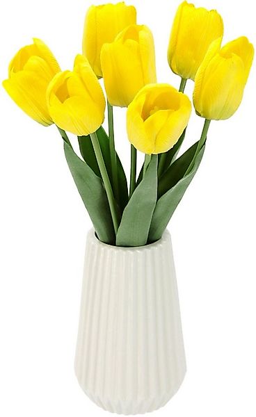 Kunstblume Real-Touch-Tulpen, I.GE.A., Höhe 33 cm, Vase aus Keramik günstig online kaufen