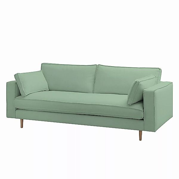 home24 Studio Copenhagen Sofa Momi 3-Sitzer Mint Webstoff 217x80x95 cm günstig online kaufen