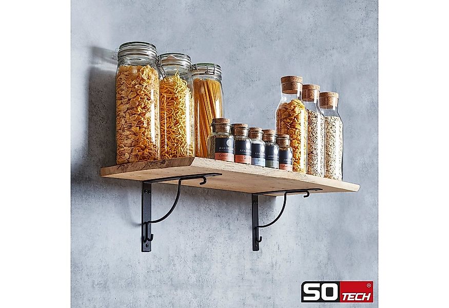 SO-TECH® Wandregalhalter Regalkonsole BLACKLINE III 24 x 18,1 x 3 cm schwar günstig online kaufen