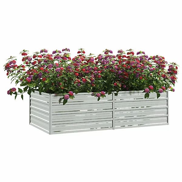 vidaXL Garten-Hochbeet 160x80x45 cm Stahl Silber 1085250 günstig online kaufen