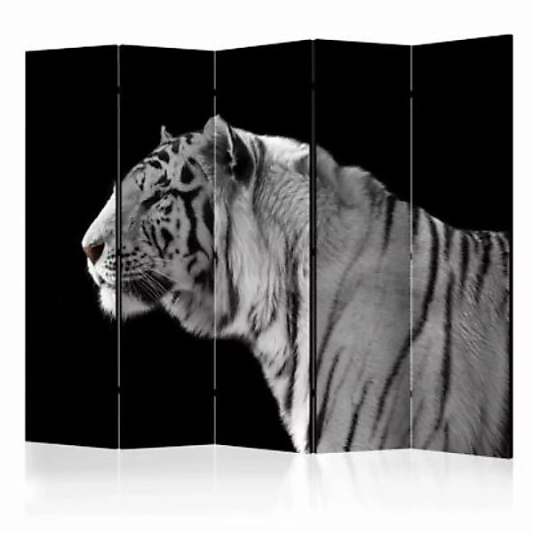 artgeist Paravent White tiger II [Room Dividers] schwarz/weiß Gr. 225 x 172 günstig online kaufen