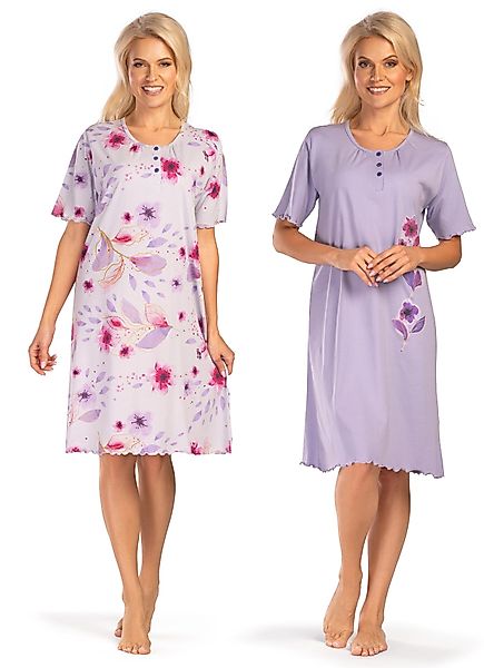 Consult-Tex Nachthemd Doppelpack Kurzarm Nachthemd (Set, günstig online kaufen