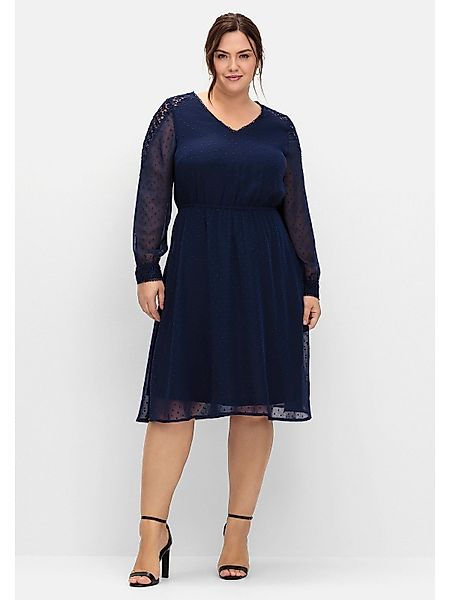 Sheego Cocktailkleid Große Größen aus Dobby-Chiffon, günstig online kaufen
