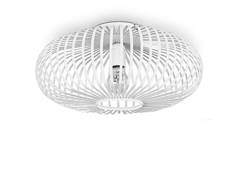 hofstein Deckenleuchte »Devin« runde Deckenlampe aus Metall in Weiß, ohne L günstig online kaufen