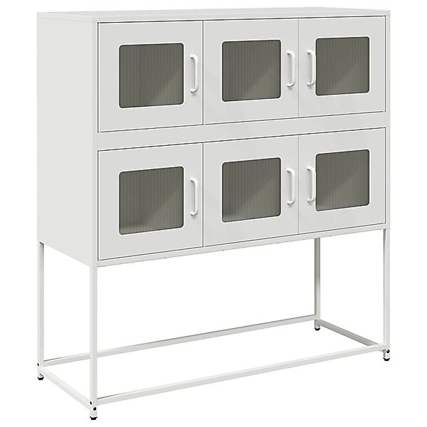 vidaXL Sideboard Weiß 100,5x39x107 cm Kaltgewalzter Stahl 853427 günstig online kaufen