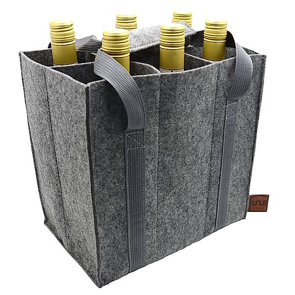 UNUS HOME Flaschenkorb Flaschenhalter 6er Filz, günstig online kaufen