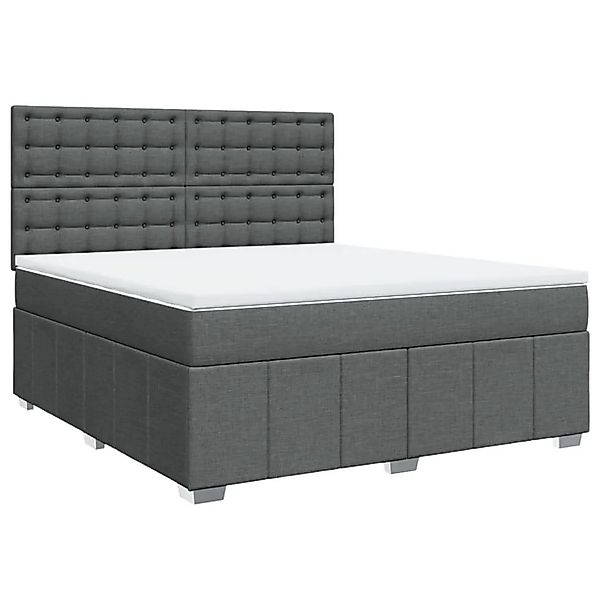 vidaXL Boxspringbett mit Matratze Dunkelgrau 180x200 cm Stoff 3294062 günstig online kaufen