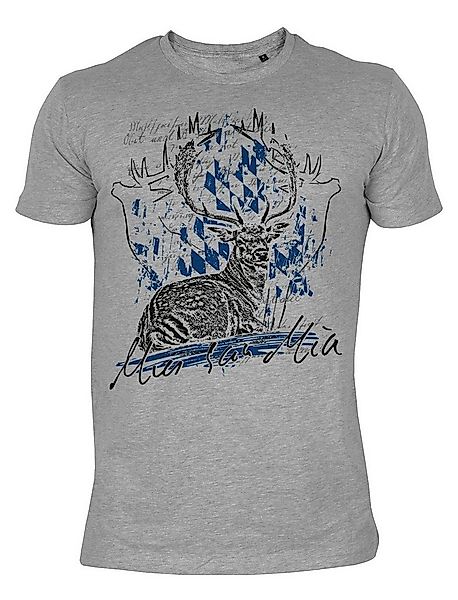 Tini - Shirts Print-Shirt Bayrisches Sprüche Shirt Hirsch Moderne Tracht Vo günstig online kaufen