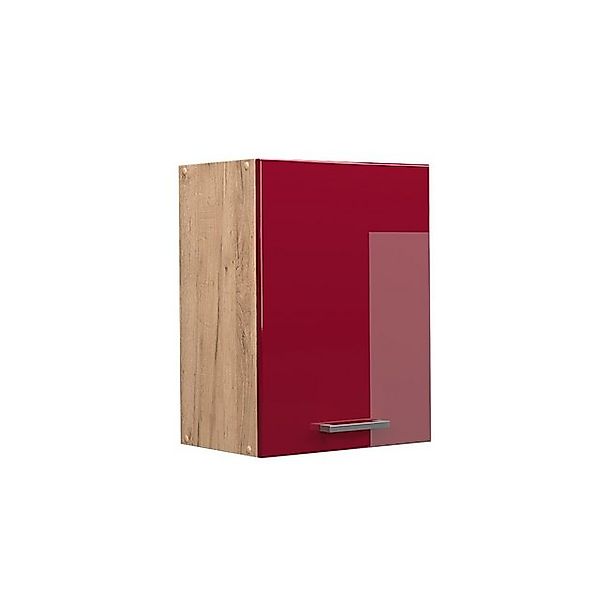 Vicco Hängeschrank R-Line, Bordeaux Hochglanz/Goldkraft Eiche, günstig online kaufen