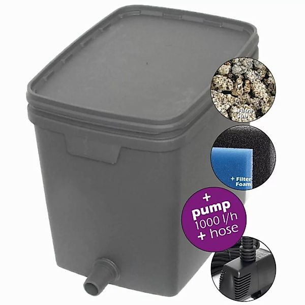 Velda Teichfilter 20 L Mit Pumpe 1000 L 146037 günstig online kaufen