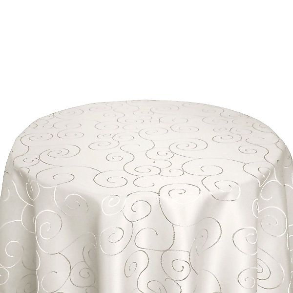 Bronze Tischdecke Ornamente RUND Tischdecke Seidenglanz günstig online kaufen