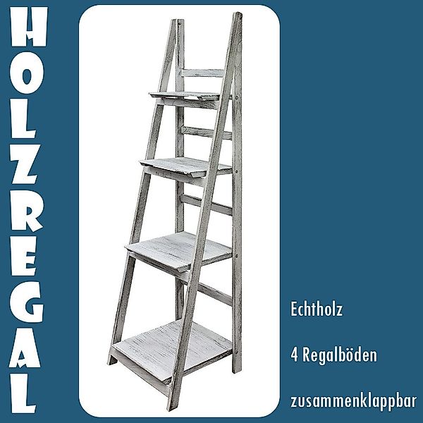 Kingpower Leiterregal Bücherregal Wandregal Standregal Blumentreppe günstig online kaufen