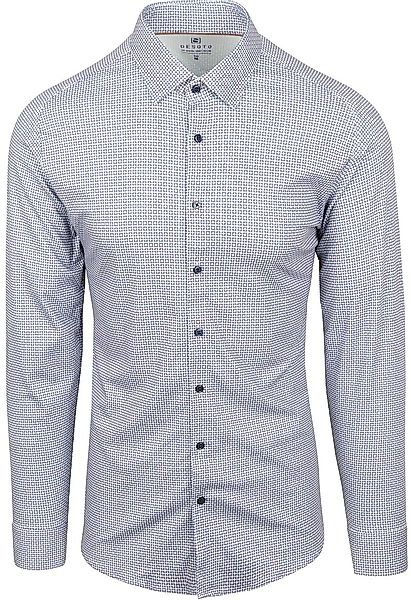 DESOTO Hemd Druck Blau  - Größe 3XL günstig online kaufen