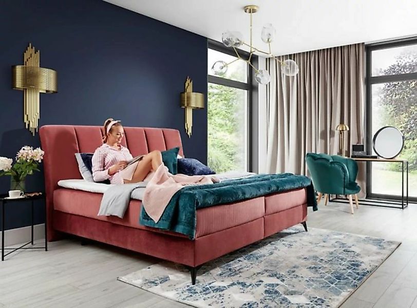 JVmoebel Bett Bett Polster Design Luxus Doppel Hotel Betten Ehe Schlaf Zimm günstig online kaufen