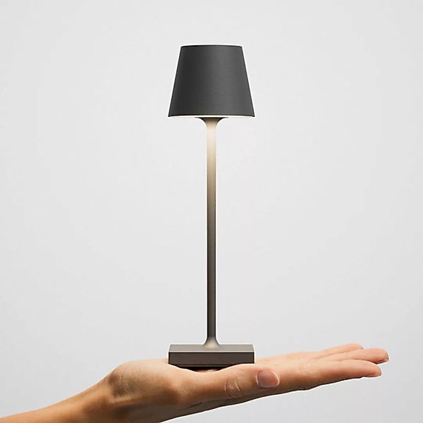 LED Akku Tischleuchte Nuindie Pocket in Graphitgrau 1,4W 115lm IP54 günstig online kaufen