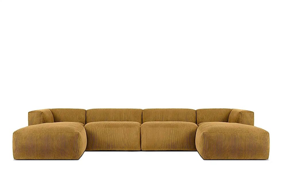 KONSIMO Wohnlandschaft  Buffo ¦ gelb ¦ Maße (cm): B: 400 H: 73 Polstermöbel günstig online kaufen