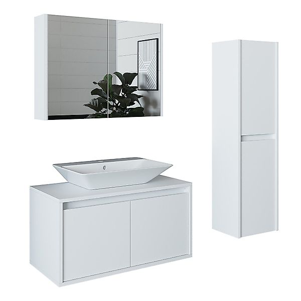 Roomart Badmöbel-Set, (Badmöbel Set ATLANTIC 85 günstig online kaufen