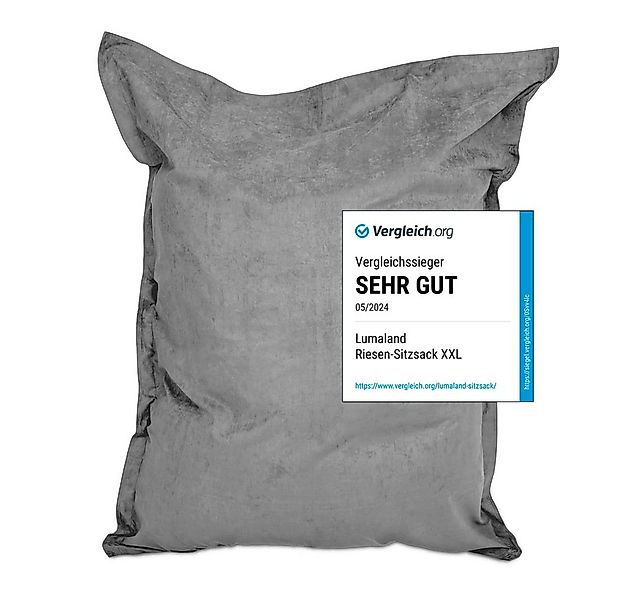 Lumaland Sitzsack Luxury Riesensitzsack XXL Bodenkissen, 380L 140x180cm was günstig online kaufen