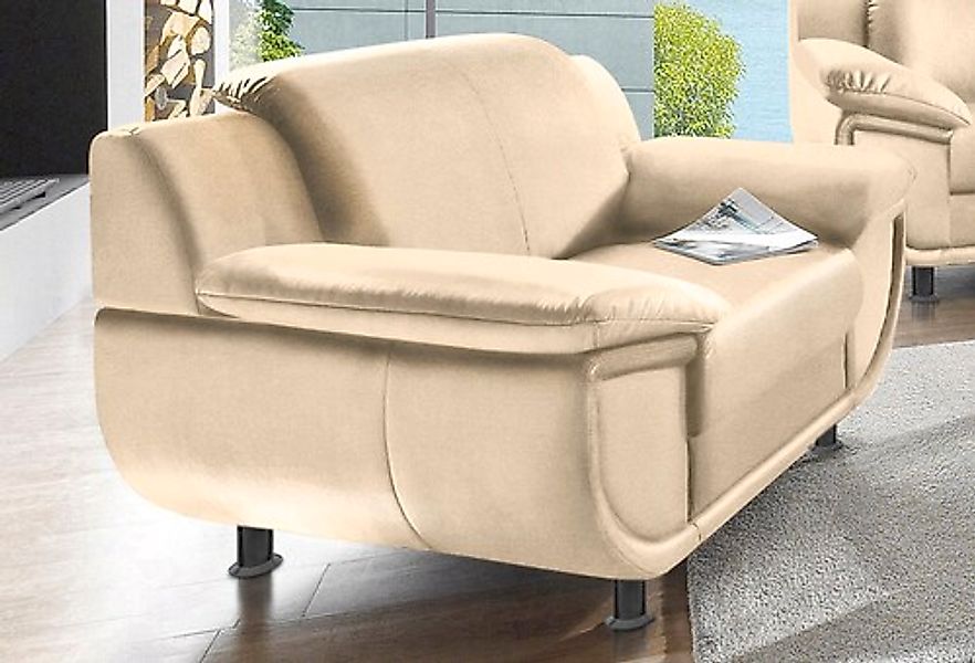 TRENDMANUFAKTUR Sessel »Rondo, Breite 121 cm, breite Armlehnen, Füße schwar günstig online kaufen