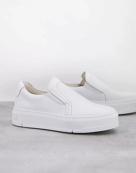 Vagabond – Judy – Flache Sneaker zum Hineinschlüpfen in Weiß günstig online kaufen