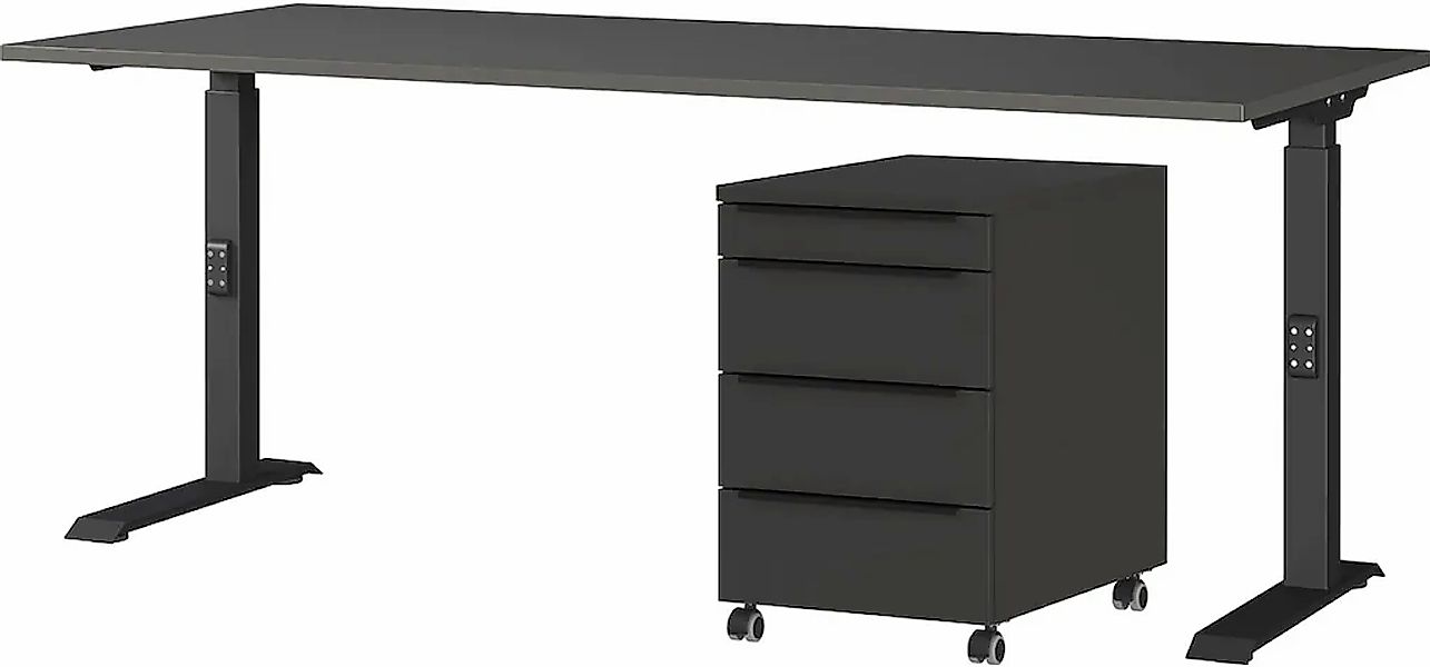 GERMANIA Büromöbel-Set "Mailand" 2 tlg. inkl. Schreibtisch und Rollcontaine günstig online kaufen