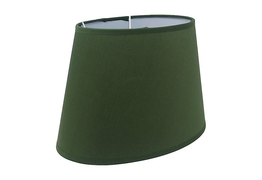 B&S Lampenschirm Lampenschirm grün oval aus Stoff H/B/L 19,5 x 20 x 31 cm günstig online kaufen