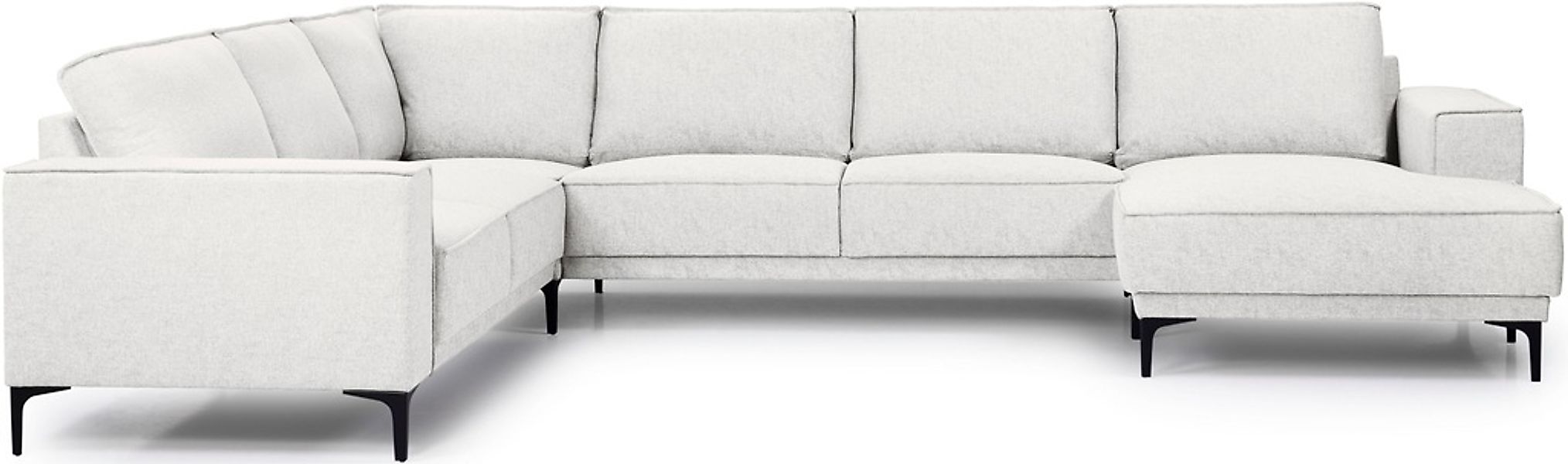 Places of Style Wohnlandschaft "XXL Sofa Oland, Struktur, Flachgewebe, Luxu günstig online kaufen