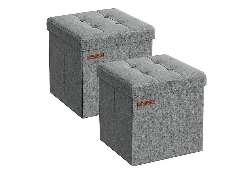 SONGMICS Sitzhocker faltbarer Hocker (2 St., 2-teiliges Set), mit Stauraum günstig online kaufen