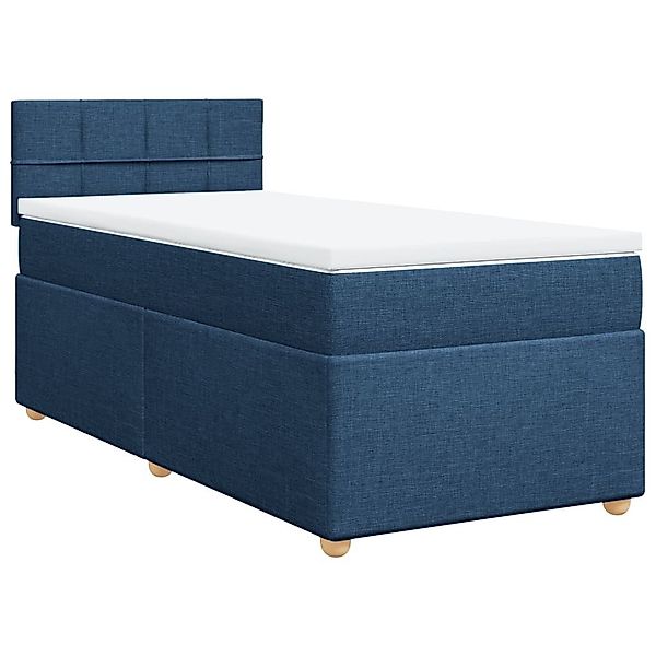 vidaXL Bett Boxspringbett mit Matratze Blau günstig online kaufen