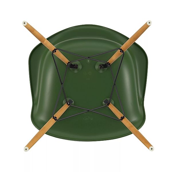 Vitra - Eames Plastic Armchair DAW Gestell Ahorn gelblich - forest/Sitzscha günstig online kaufen