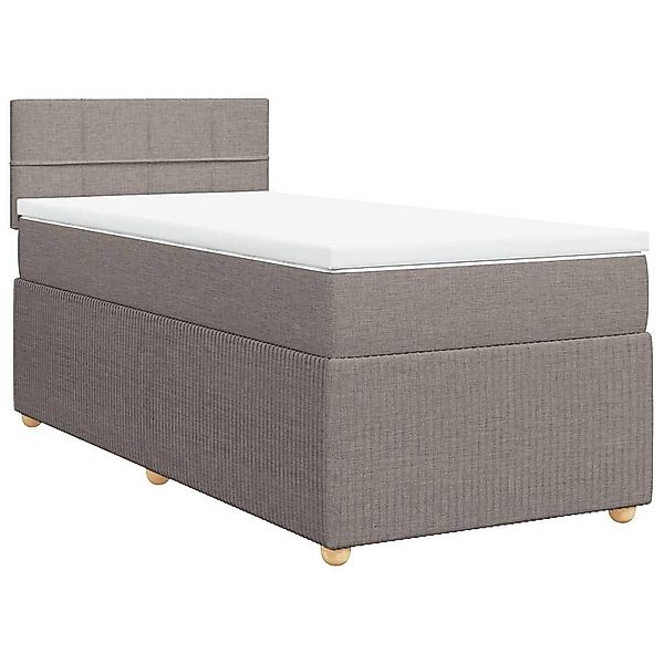 vidaXL Bett Boxspringbett mit Matratze Taupe günstig online kaufen