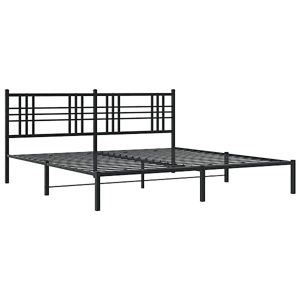 vidaXL Bettgestell mit Kopfteil Metall Schwarz 183x213 cm 376329 günstig online kaufen