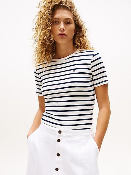Tommy Hilfiger T-Shirt SLIM CODY C-NK SS mit Logostickerei günstig online kaufen