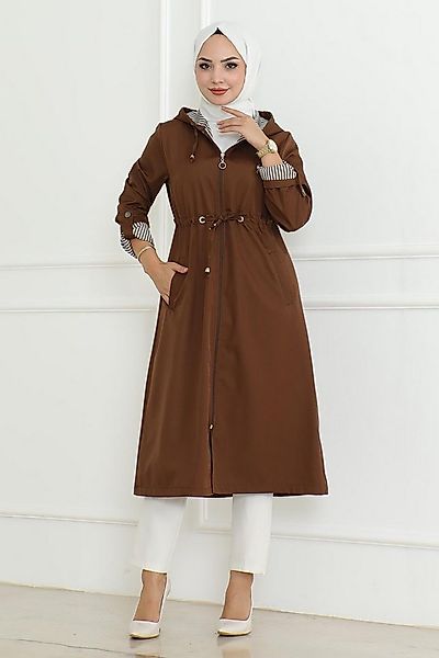 MODAMİHRAM Trenchcoat Kapuzen-Zipper-Trenchcoat Beige 19205 günstig online kaufen