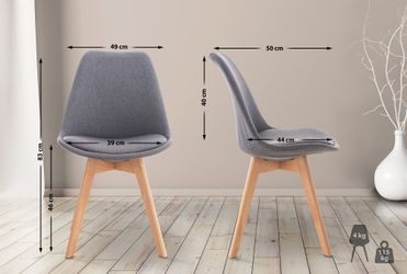 CLP Küchenstuhl Linares (4er Set), Buchenholz-Gestell, günstig online kaufen