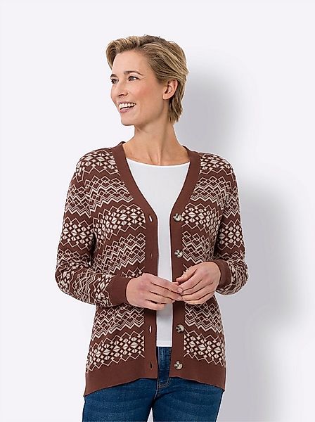 Sieh an! Strickjacke Jacquardstrickjacke . günstig online kaufen